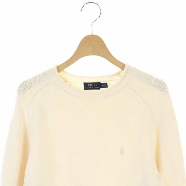 ラルフローレン ニット セーター コットンニット ラグラン ネイビー メンズXL POLO RALPH LAUREN セーター ニット コットン クルーネック メンズ