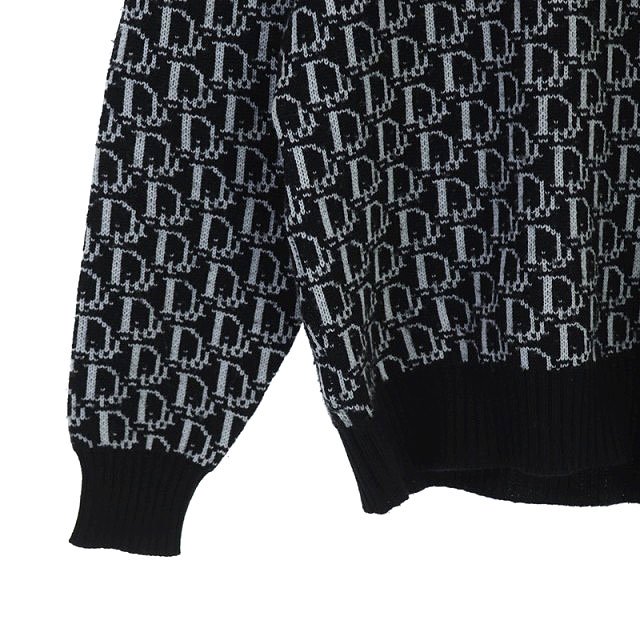 クリスチャンディオール Christian Dior トロッター柄 ウール Vネック 