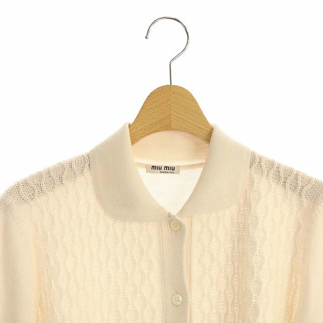 MIU MIU☆襟付きニット ミュウミュウ 襟付き ニット ウール レイヤー