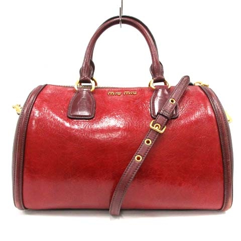ミュウミュウ miumiu ボストンバッグ ハンドバッグ ショルダーバッグ  