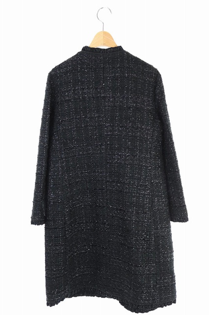 ケイトスペード KATE SPADE フェイクパールボタン ノーカラーツイード  