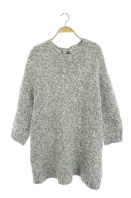 リリーブラウン Lily Brown 21ss スカーフ付き ニット ワンピース チュニック 長袖 台形 ミニ One ブルーミックス Os レディース 170 ベクトルパーク