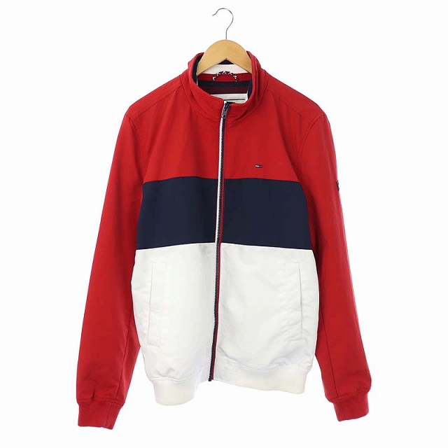 トミージーンズ TOMMY JEANS ジャケット ナイロン ジップアップ M 赤 