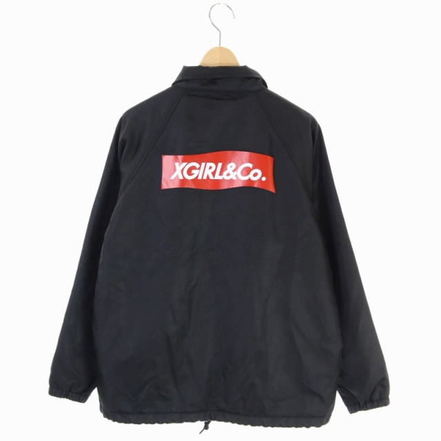 エックスガール X Girl コーチジャケット 裏起毛 ロゴ 1 黒 ブラック Ao Os レディース 170 ベクトルパーク