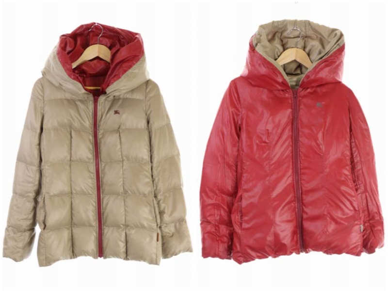 バーバリーブルーレーベル BURBERRY BLUE LABEL リバーシブル ダウン 