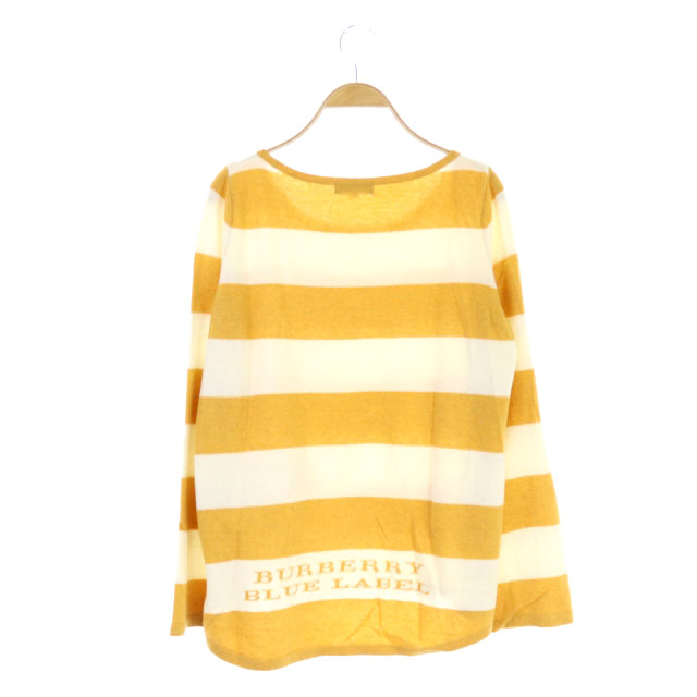 美品✨バーバリーブルーレーベル　ニット　カシミヤ混　ウール　ボーダー バーバリーブルーレーベル BURBERRY BLUE LABEL ニット セーター