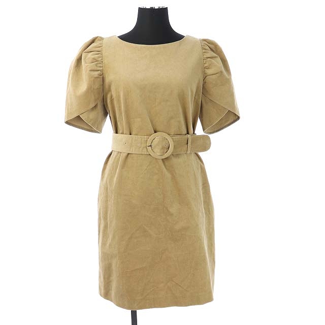 リリーブラウン Lily Brown ワンピース チューリップスリーブ コーデュロイ 半袖 膝丈 F 茶 ブラウン Ao Os レディース 170 ベクトルパーク