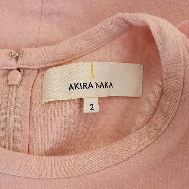 アキラナカ Akira Naka Tシャツ カットソー オーガンジーレイヤー 半袖 2 ピンク Ao Os レディース 170 ベクトルパーク