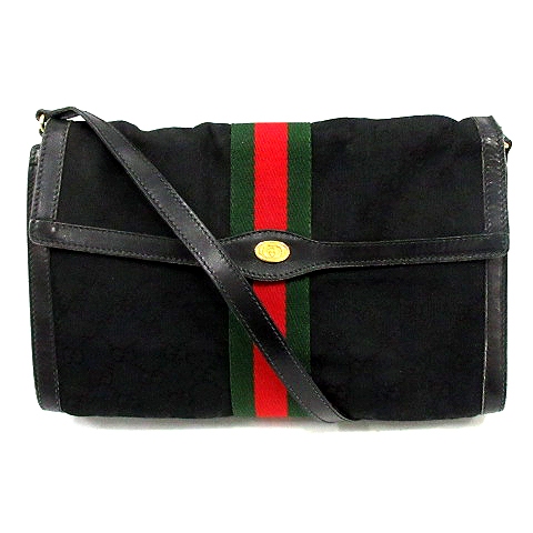 グッチ GUCCI オールドグッチ シェリーライン GGキャンバス ショルダー 
