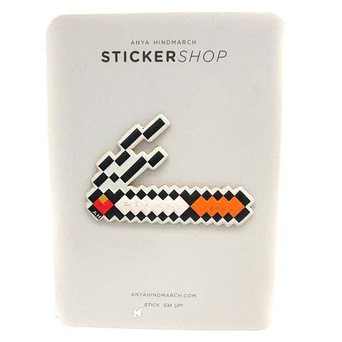 未使用品 アニヤハインドマーチ Anya Hindmarch Symbol Cigaret ステッカー タバコ 煙草 白 ホワイト オレンジ Yi42 メンズ レディース 170 ベクトルパーク