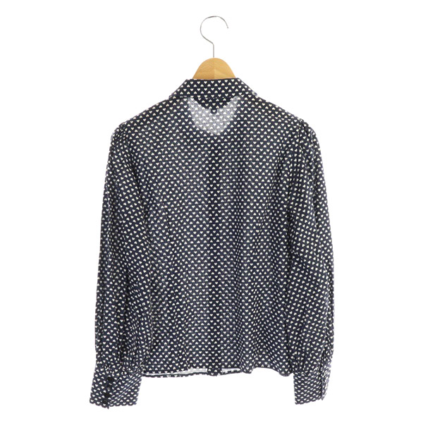 トゥービーバイアニエスベー To B By Agnes B ハートプリントブラウス 長袖 38 紺 ネイビー My Os レディース 170 ベクトルパーク