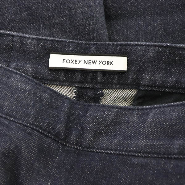 最高品質の 紺 38 ワイドパンツ YORK NEW FOXEY フォクシー ...