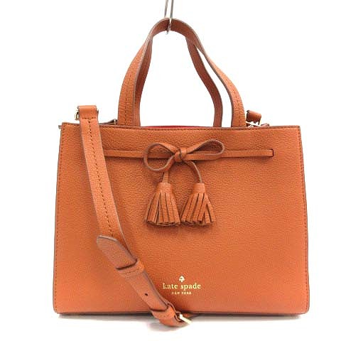 ケイトスペード KATE SPADE ショルダーバッグ ハンドバッグ タッセル kate spade ブラウン リボン付きショルダーバック‼️