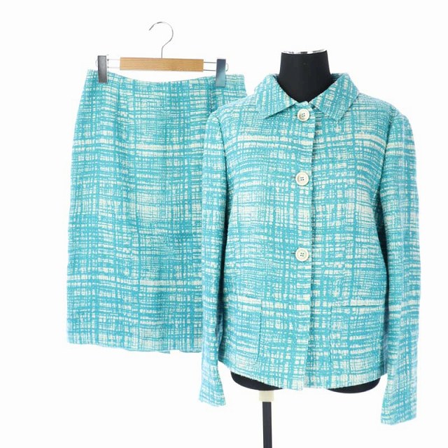 プラダ PRADA ツイード セットアップ 上下 スーツ ジャケット 総裏地 