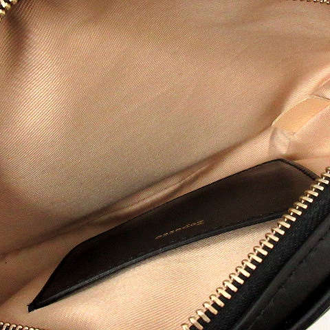 レペット Repetto ショルダーバッグ ワッペン装飾 レザー 黒 ブラック 