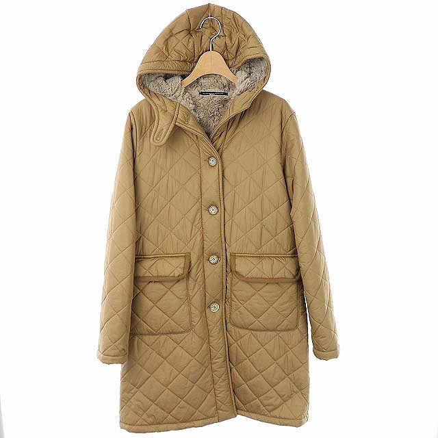 マッキントッシュ Mackintosh Scotland フード付き裏ボアキルティングコート アウター ミドル丈 M 茶 ライトブラウン Cm Os レディース 170 ベクトルパーク