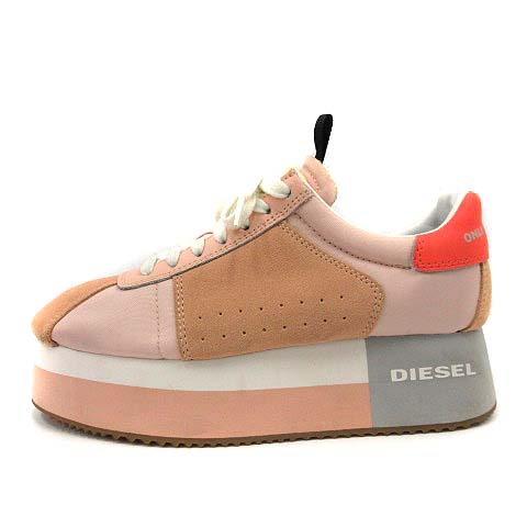 ディーゼル DIESEL S-PYAVE スニーカー ローカット 厚底 23cm ピンク  
