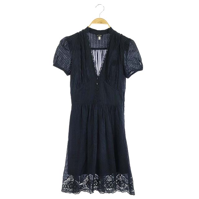 アルマーニ ジーンズ ARMANI JEANS ストライプワンピース ミニ 半袖 