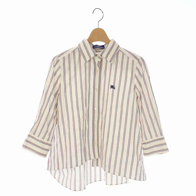 バーバリーブルーレーベル BURBERRY BLUE LABEL ストライプ シャツ 七 