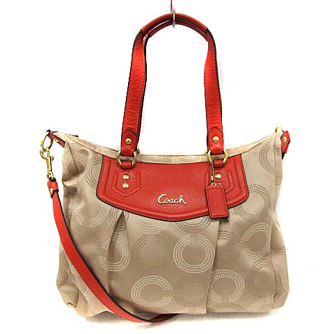コーチ COACH アシュレイ ドッテッド オプアート トートバッグ 