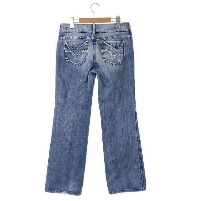 DIESEL ディーゼル ダメージ加工 ストレートワイドデニムパンツ
