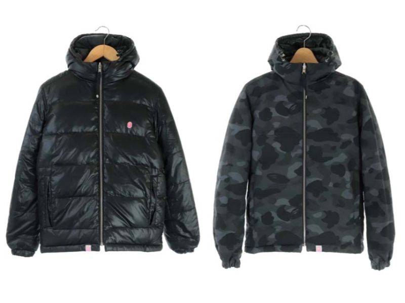 アベイシングエイプ A BATHING APE ダウンジャケット リバーシブル 
