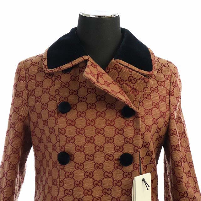 未使用品 グッチ GUCCI 20SS ヴェルヴェット GG キャンバスコート 