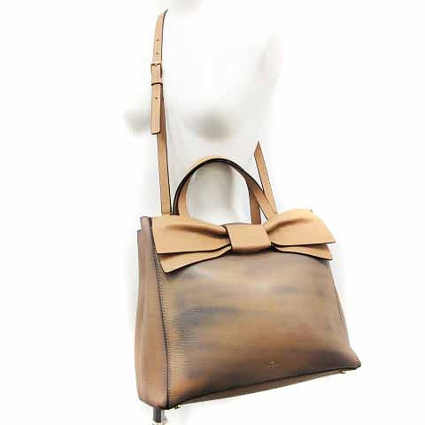 ケイトスペード KATE SPADE 2WAY ショルダーバッグ ハンドバッグ kate spade ブラウン リボン付きショルダーバック‼️