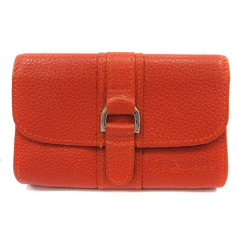 ロンシャン LONGCHAMP カードケース 名刺入れ 二つ折り レザー 