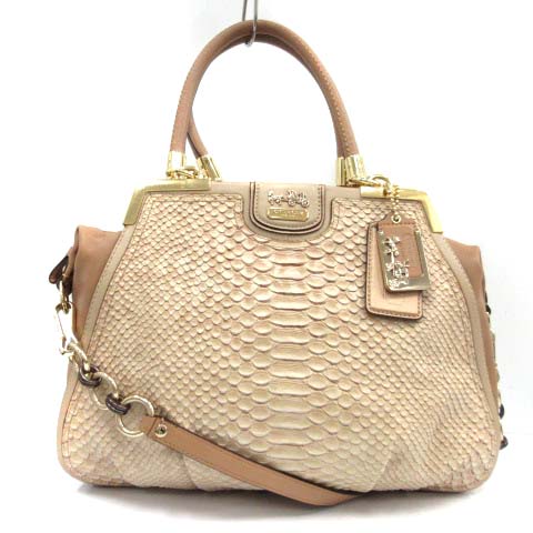 コーチ COACH ハンドバッグ ショルダーバッグ 2way パイソン柄 