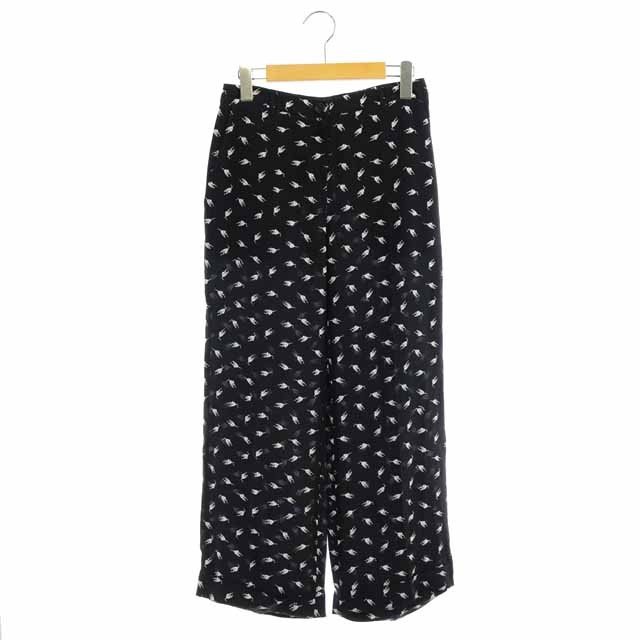 ミュウミュウ miumiu 猫柄パンツ スラックス センタープレス ロール  