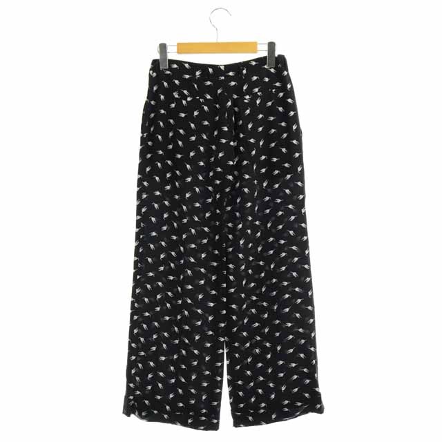 ミュウミュウ miumiu 猫柄パンツ スラックス センタープレス ロール