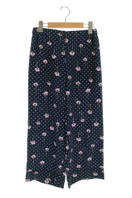miumiu ドット柄　パンツ ミュウミュウ miumiu シルクパンツ クロップド ドット 花柄 総柄