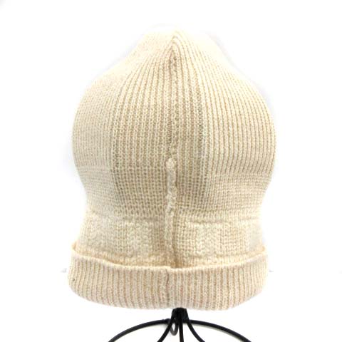 エルメス HERMES マルジェラ期 ニット帽 ラメ カシミヤ ロゴ 帽子