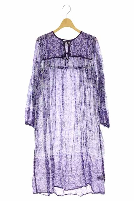 トゥデイフル Todayful ワンピース 総小花柄 長袖 ロング 38 紫 パープル Ao Os レディース 170 ベクトルパーク
