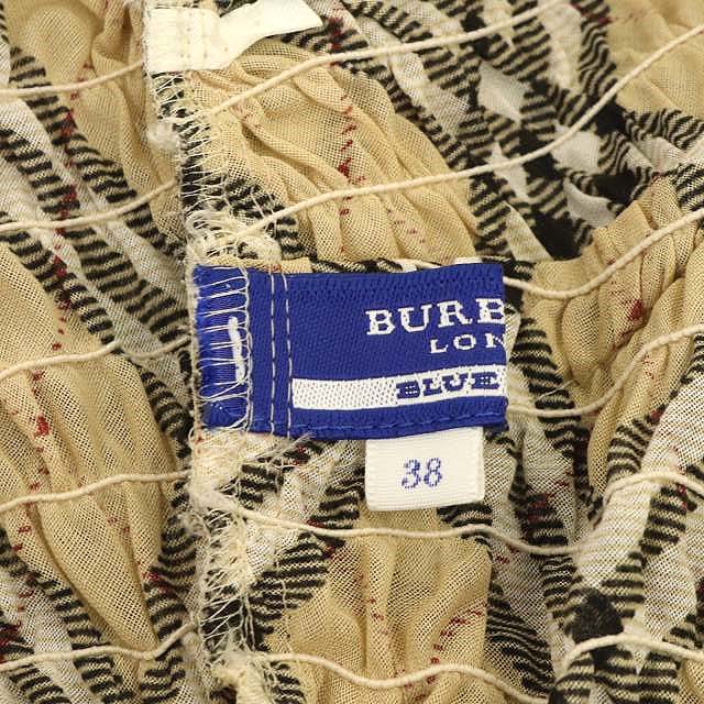 バーバーリー　ブルーレーベル　シャーリングキャミソール　ノバチェック 美品 BURBERRY BLUE LABEL バーバリーブルーレーベル ワン