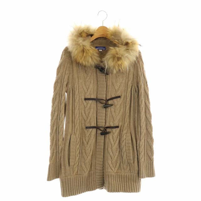 バーバリーブルーレーベル BURBERRY BLUE LABEL ウール混フード付 