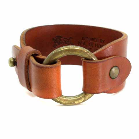 イルビゾンテ Il Bisonte ブレスレット レザー 牛革 バングル 1 M 茶 ブラウン ヤケヌメ 54 1 Hz15 メンズ レディース 170 ベクトルパーク