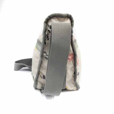 レスポートサック　バッグ　花柄　ステッチ　グレー　ショルダーバッグ レスポートサック LesportSAC ショルダーバッグ バッグ フラワー