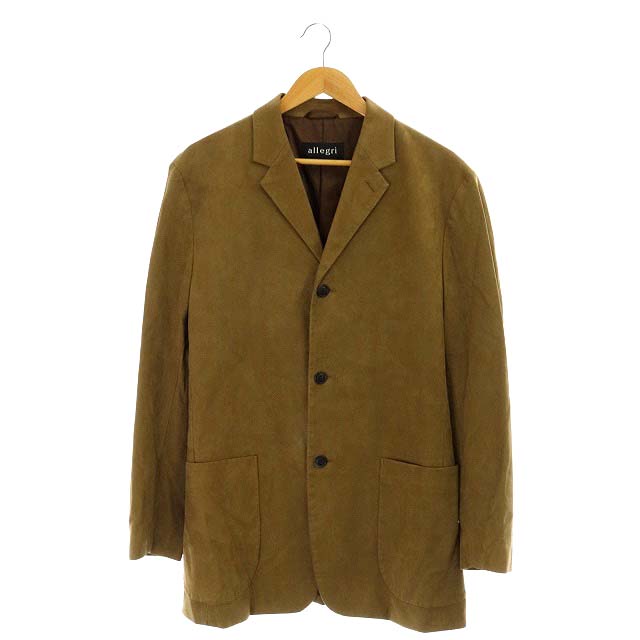 アレグリ Allegri フェイクレザージャケット テーラードジャケット メアジュ 50 キャメル Df Os メンズ 170 ベクトルパーク