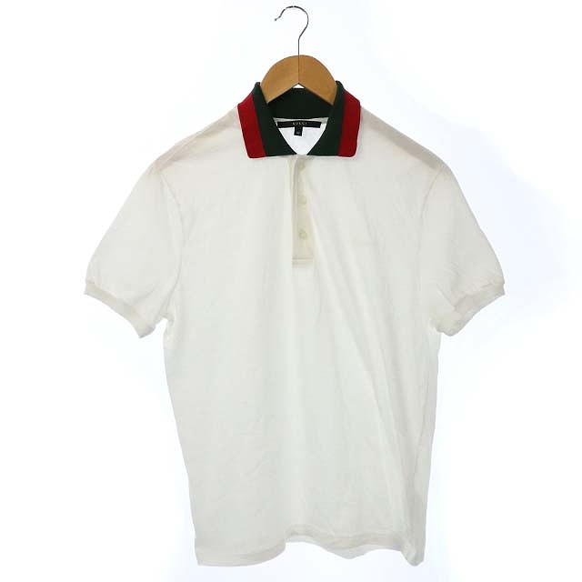 グッチ GUCCI シェリーラインロゴ刺繍ポロシャツ 半袖 プルオーバー M 