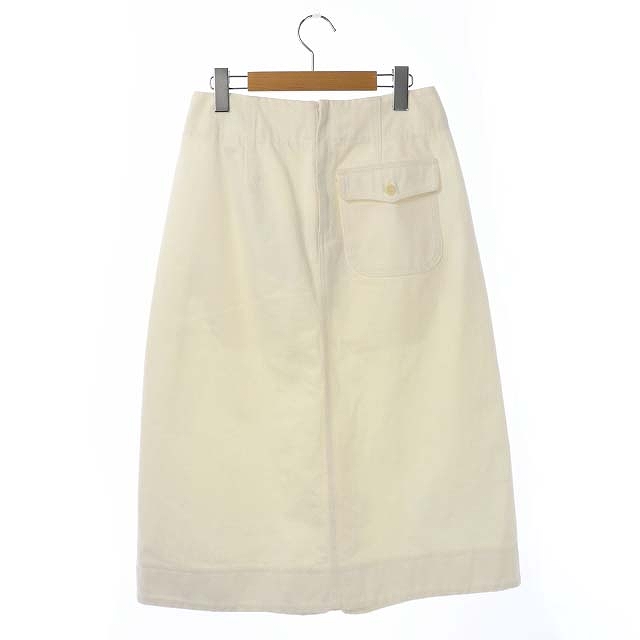 ルメール Lemaire ホワイトデニムスカート ロング 台形 フレア 36 白 ホワイト Cm Os レディース 170 ベクトルパーク