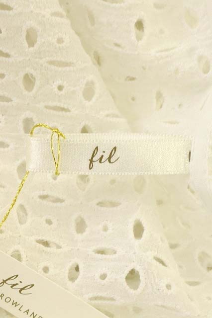 未使用品 トゥモローランド Tomorrowland フィル Fil 19ss コットンボイルカットワークカシュクールワンピース レース ロング 長袖 F 白 ホワイト Hs Os レディース 170 ベクトルパーク