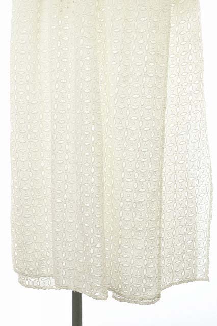 未使用品 トゥモローランド Tomorrowland フィル Fil 19ss コットンボイルカットワークカシュクールワンピース レース ロング 長袖 F 白 ホワイト Hs Os レディース 170 ベクトルパーク