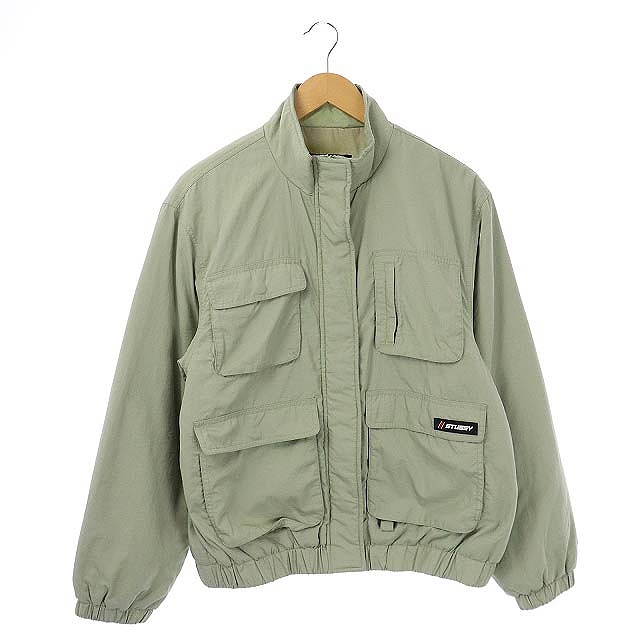 ステューシー STUSSY パフィージャケット 中綿 ジップアップ M ライト 