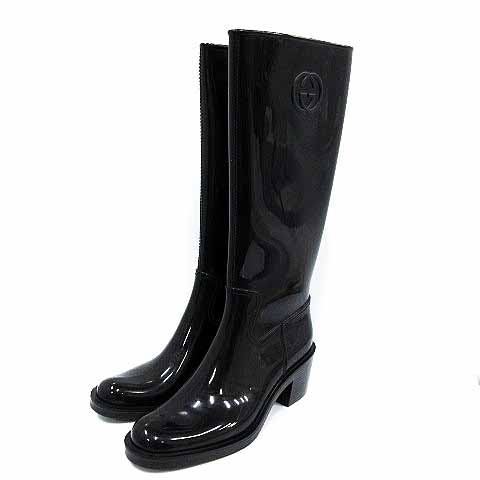 グッチ GUCCI レインブーツ シューズ インターロッキングGG ロング  