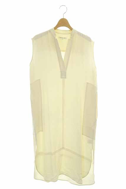 ヘルムートラング Helmut Lang レーヨンスキッパーワンピース ノースリーブ ロング ミモレ Xs アイボリー Mf Os レディース 170 ベクトルパーク