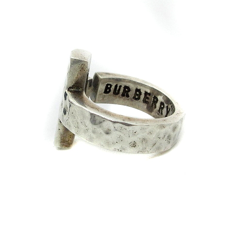 バーバリーブラックレーベル BURBERRY BLACK LABEL クロスリング 指輪 