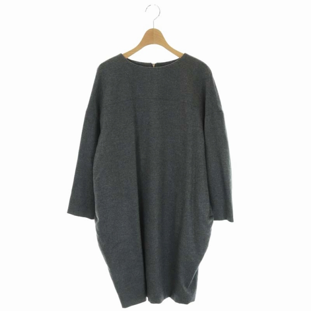 アドーア Adore ワンピース ウール 長袖 膝丈 38 グレー Ao Os レディース 170 ベクトルパーク