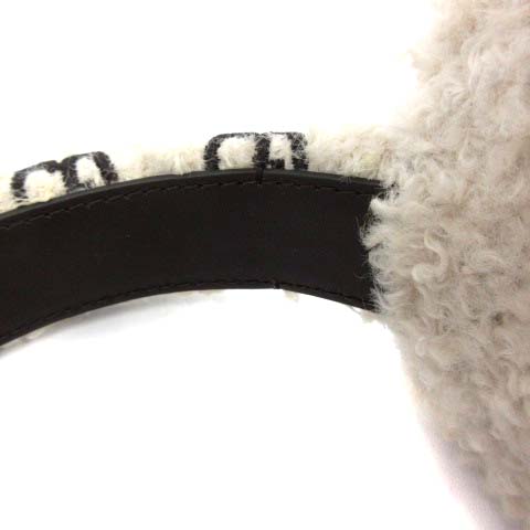 グッチ GUCCI GG カーリーエコファー イヤーマフ 耳あて ロゴ レザー